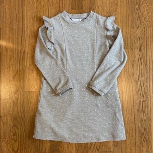 Mayoral Gray Dress with Cream Dots